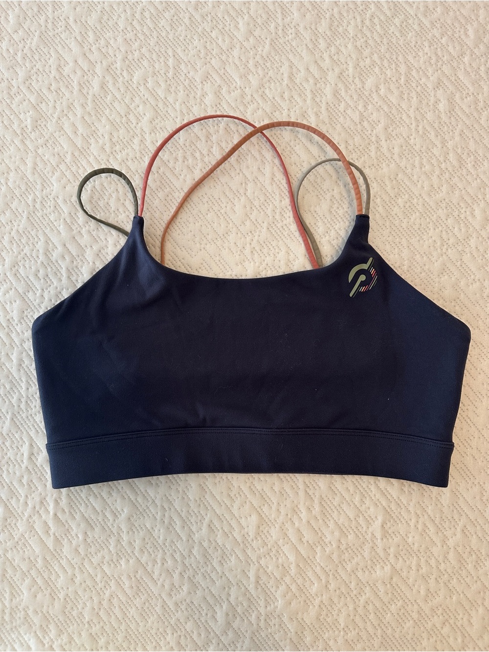 Peloton Speed Up Bra Blue Multi Strap Sports Bra Size Large